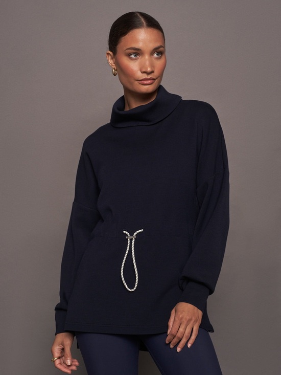 Varley Tops - Varley Navy Blue Freya Sweat Pullover Top